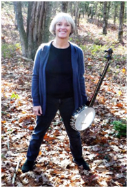 Monica Grabin with her banjo